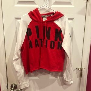 VS Pink crop hoodie